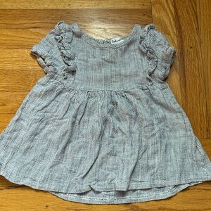 Splendid Blue and White Striped Knit Baby Tunic/Dress